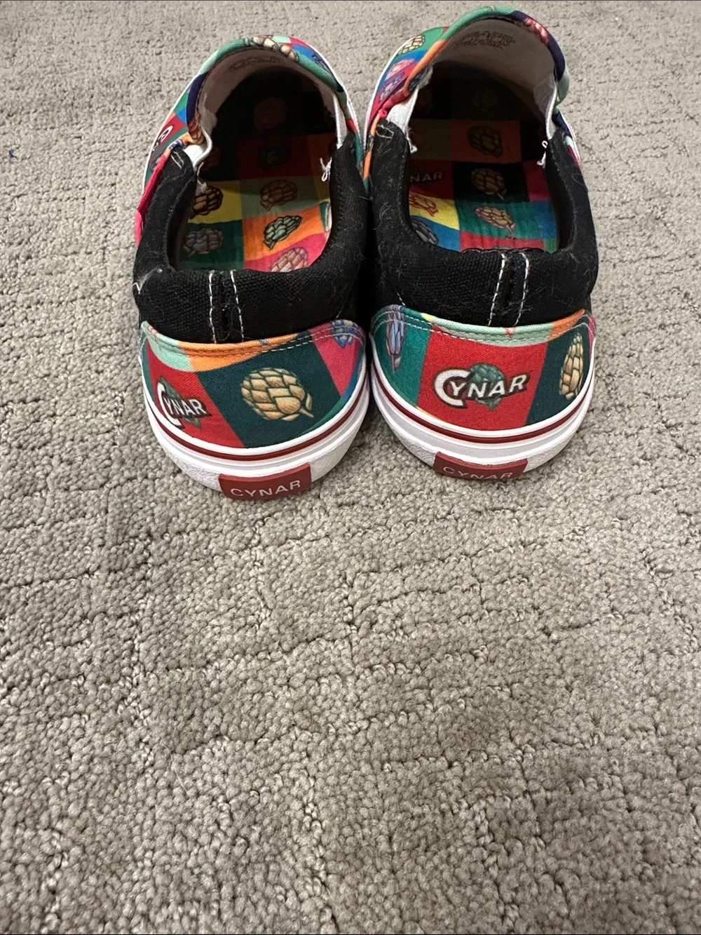 Cynar Mens Slip-On Sneakers in Multicolor Print sz 9.5